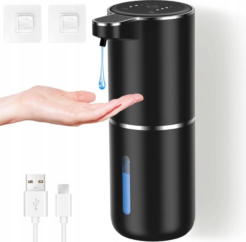 Érintésmentes szappanadagoló 380 ml Usb töltés a konyha fürdőszobájába