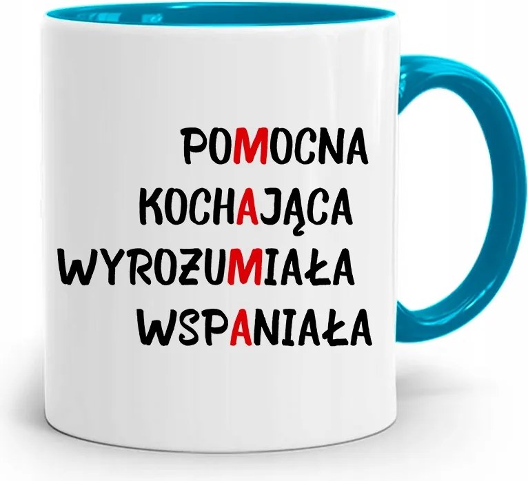 Kék Bögre Anyukáknak Segítő Szerető Nyomtatott Fotóval