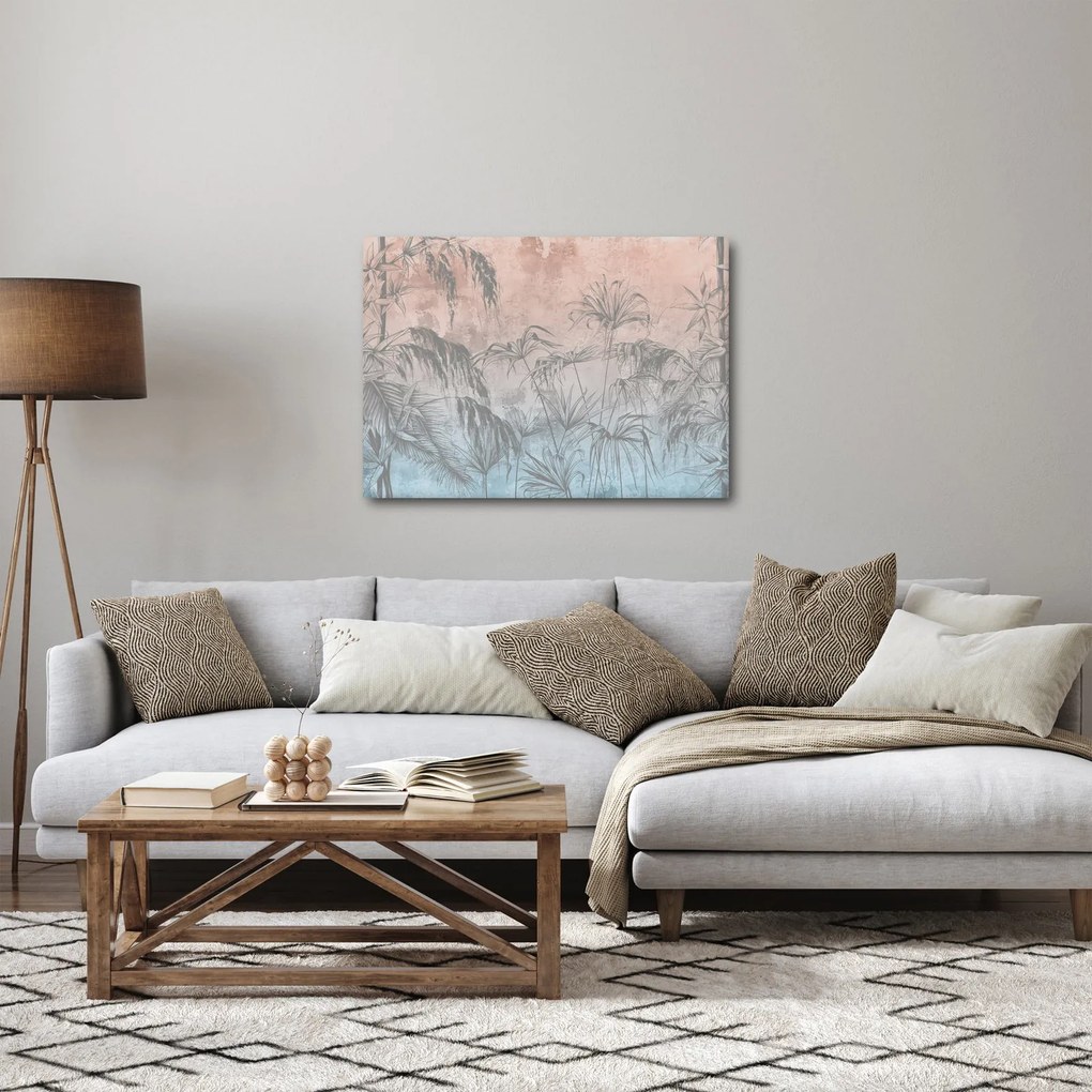 Kép - Trópusi növények a falon (70x50 cm)