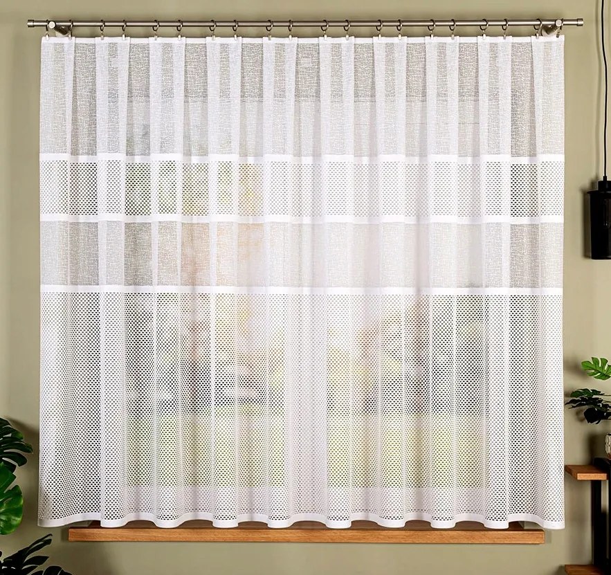 Minta 115065 jacquard függöny 160cm magas, k. fehér (gerendából) Kiárusítás Minta