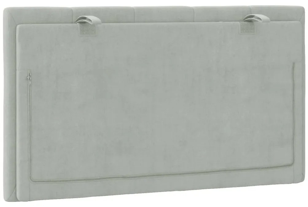 világosszürke bársony fejtámla párna Hanko 90 cm