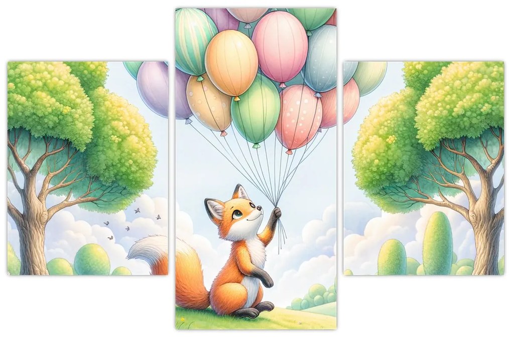 Kép – Boldog róka (90x60 cm)