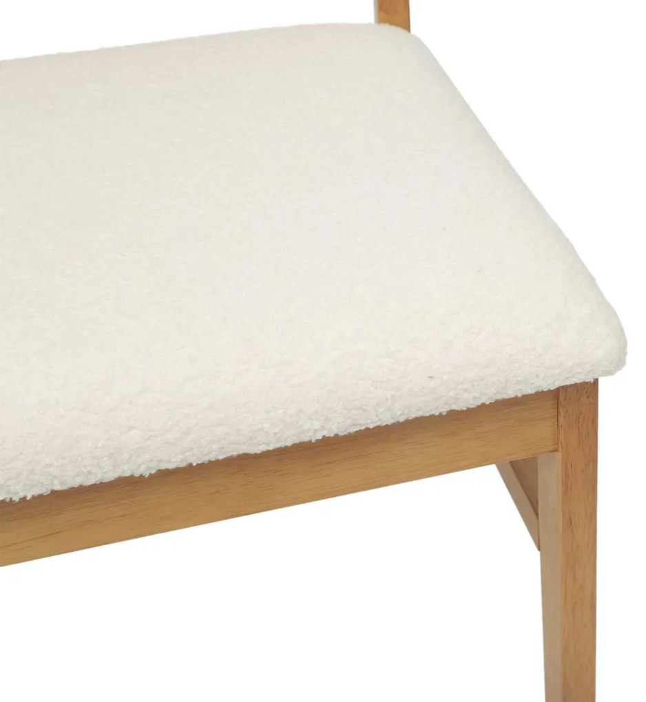 vidaXL Étkezőszék 2 pcs Természetes és világos Tömör fa