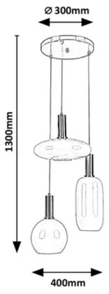 Rabalux - Csillár zsinóron 3xE27/60W/230V