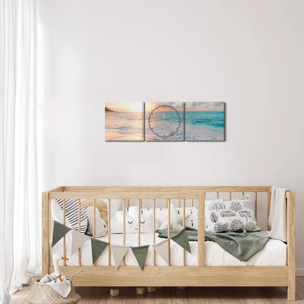 Kép - Álom tengerpart (órával) (90x30 cm)
