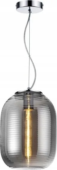 Emily függőlámpa fekete króm. 1xE27 üveg