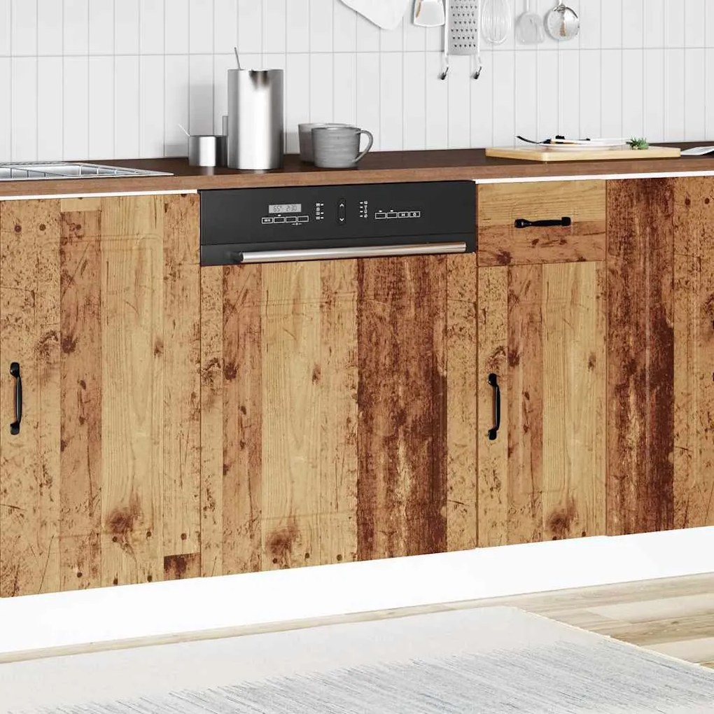 mosogatógép panel Kalmar régi fa 60x1,5x67 cm gépesített fa