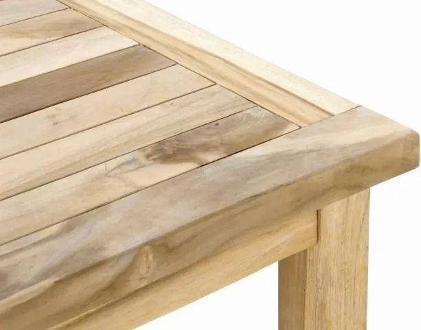 DIVERO Kerti asztal 50 x 50 cm tíkfa