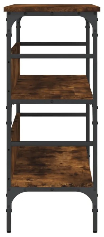 füstös tölgy színű szerelt fa tálalóasztal 100x32x75 cm