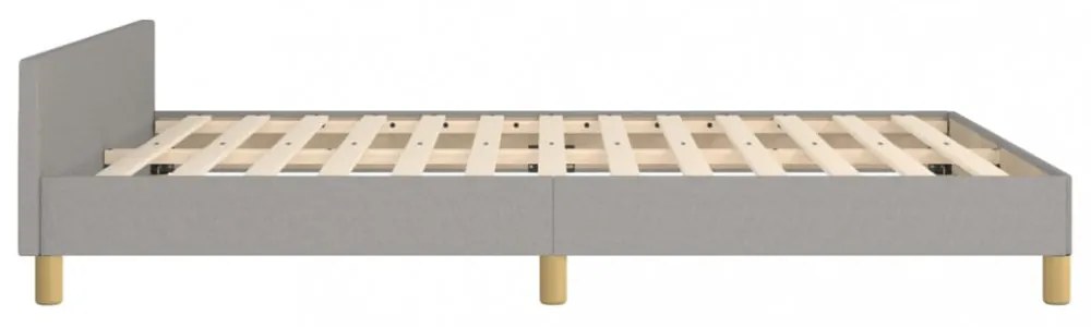 világosszürke szövet ágykeret matrac nélkül 140x200 cm