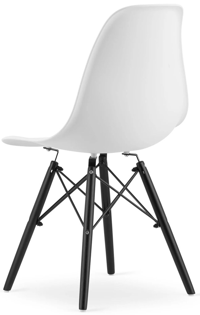 Akció Fehér OSAKA szék fekete lábakkal II. osztály