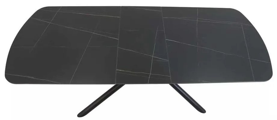 Valmir étkezőasztal 180 x 90 cm, fekete
