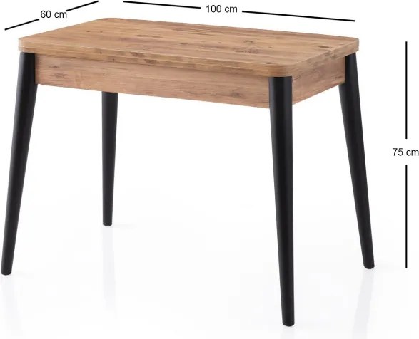 Dolunay étkezőasztal, 100 cm – TR974NMB2207