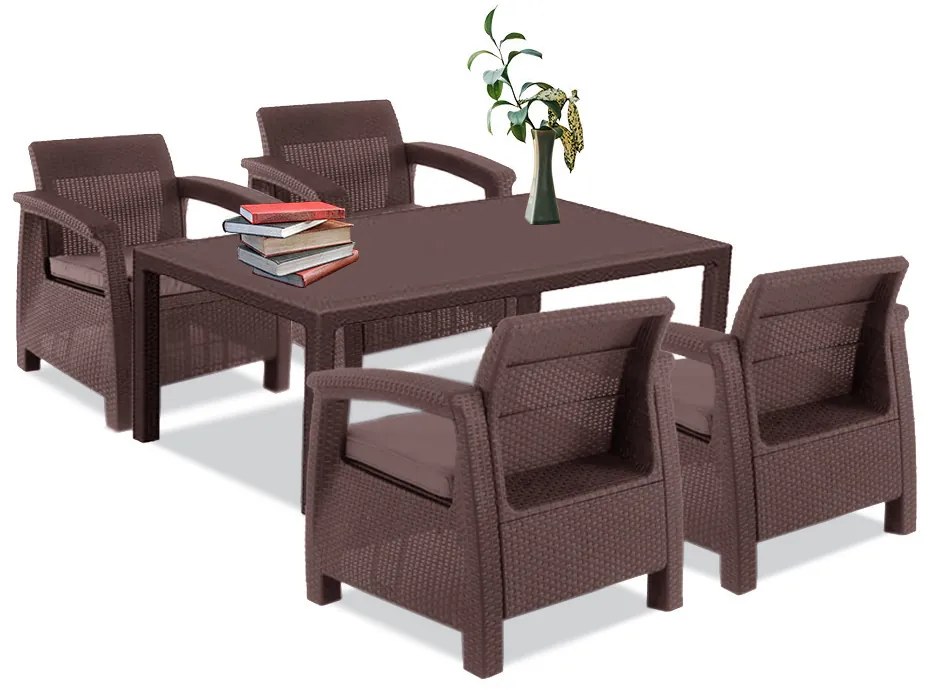 Corfu duo kerti bútor garnitúra melody asztallal