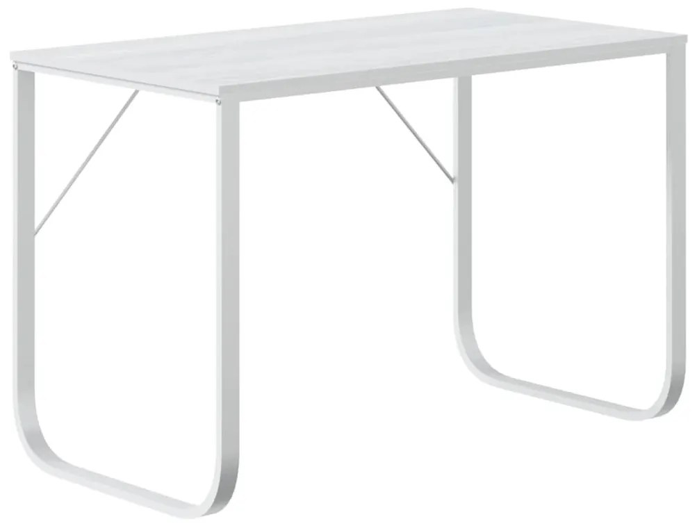 Fehér forgácslap számítógépasztal 110 x 60 x 73 cm