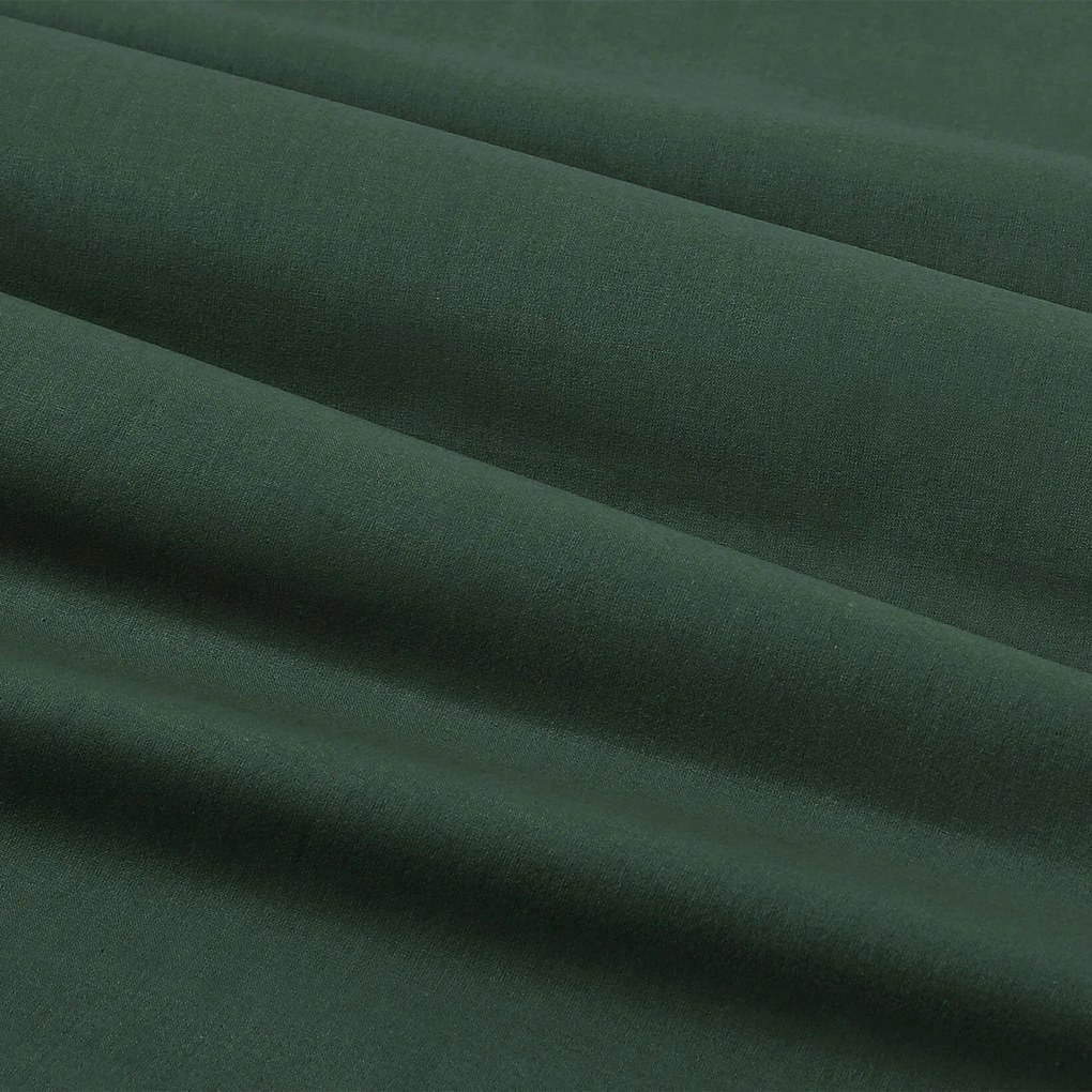 Goldea pamut gumis lepedő - sötétzöld 160 x 200 cm