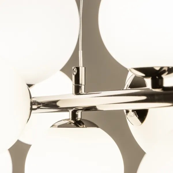 Brilagi - LED Csillár zsinóron MILLA 10xG9/3W/230V fényezett króm/fehér