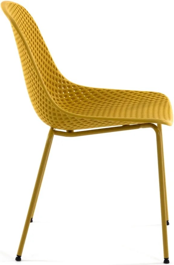 Sárga fém kerti szék Quinby – Kave Home