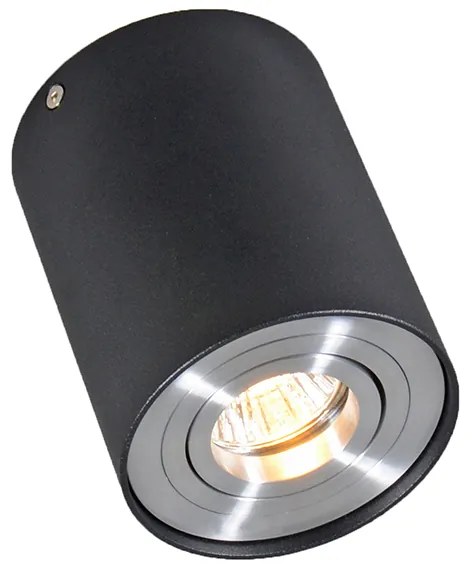 Okos felületre szerelhető spotlámpa fekete acéllal, WiFi GU10-zel - Rondoo Up