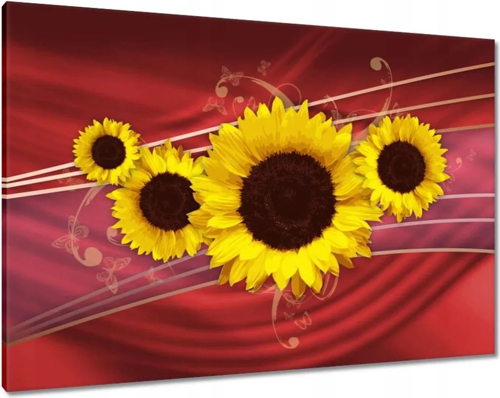 Festmények 100x70 Napfény absztrakt