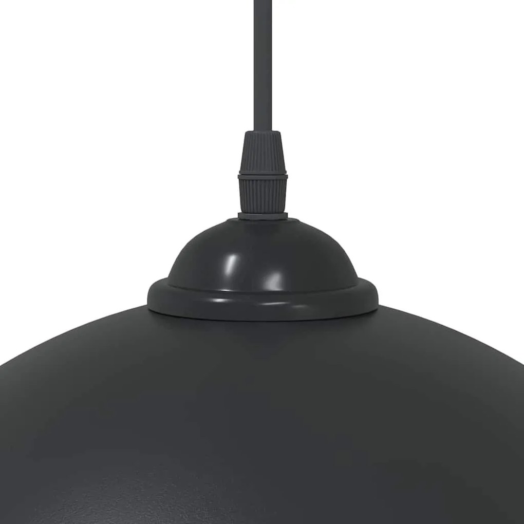 függőlámpák 2 db Állítható magasságú E27 fekete Ø 30 cm Fém