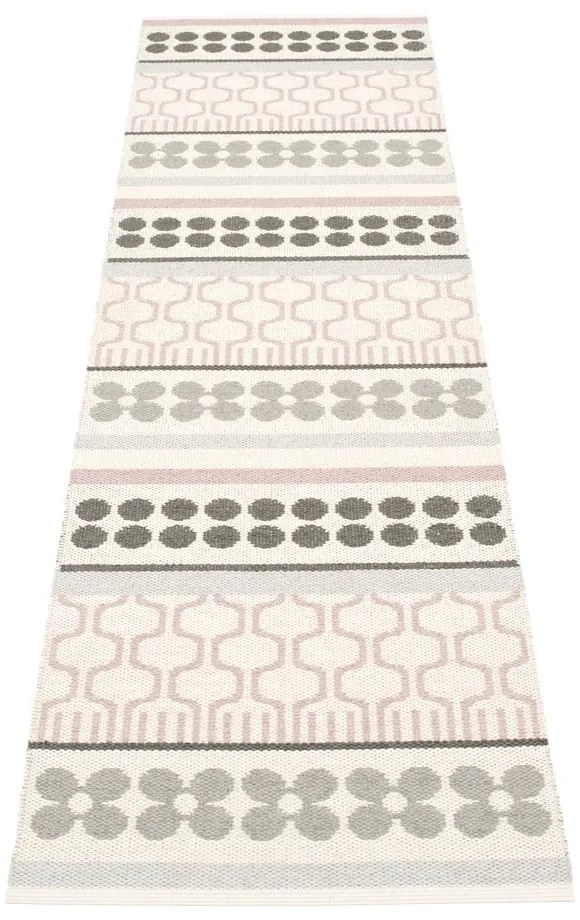 Világos rózsaszín-szürke kültéri-beltéri futószőnyeg 70x270 cm Asta Pale Rose – Pappelina
