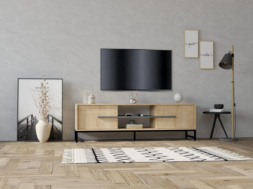 TV asztal/szekrény Valobe 1 (zafír tölgy) . Akció -21%. 1095426
