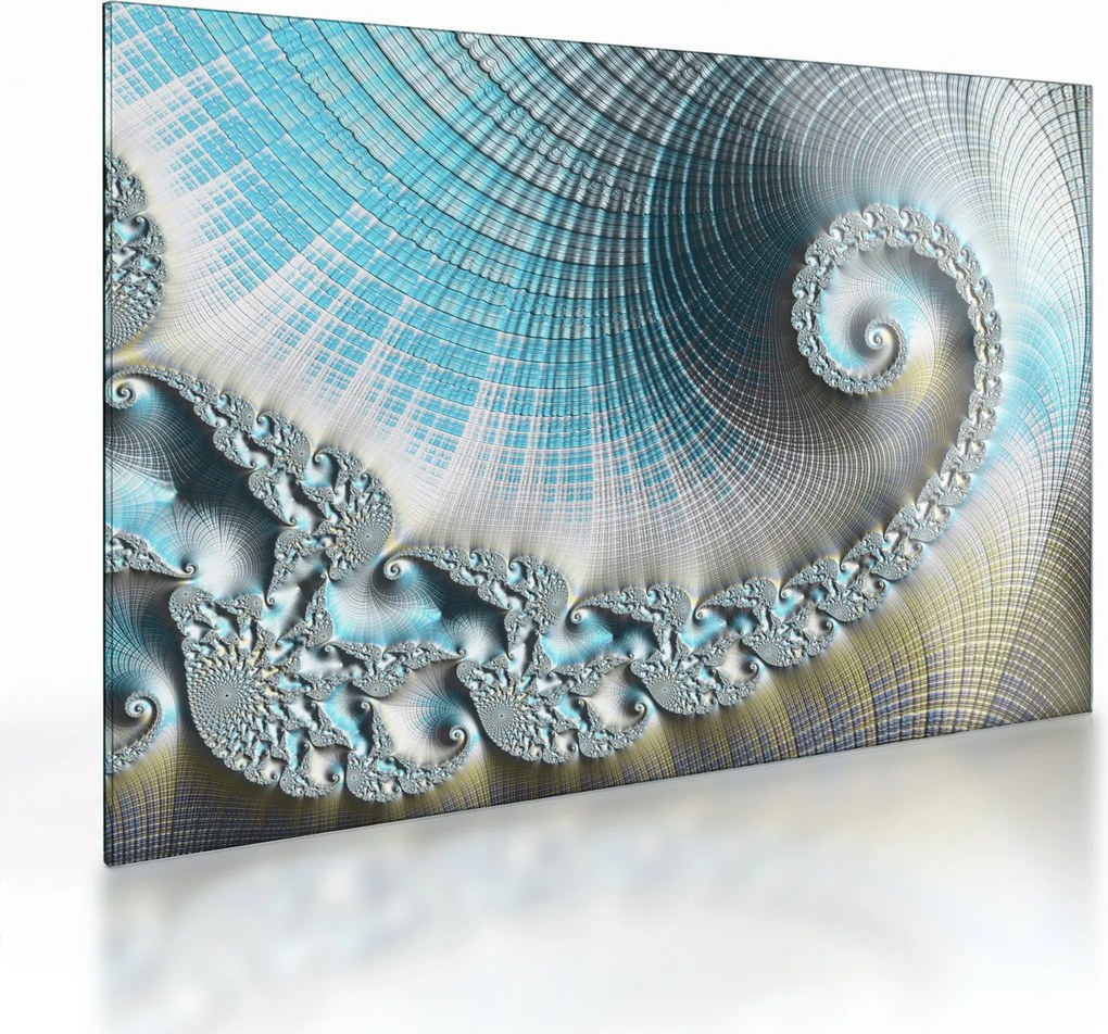 Egy texturált spirál képe (üvegen) (70x50 cm)