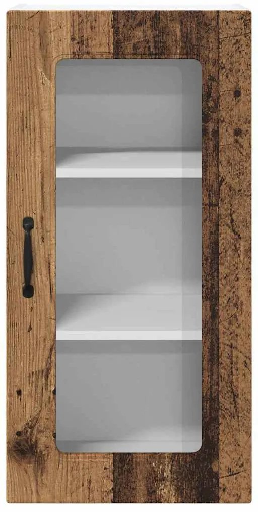 Fali konyhaszekrény polcokkal Öreg fa 40 x 31 x 80 cm Faanyag