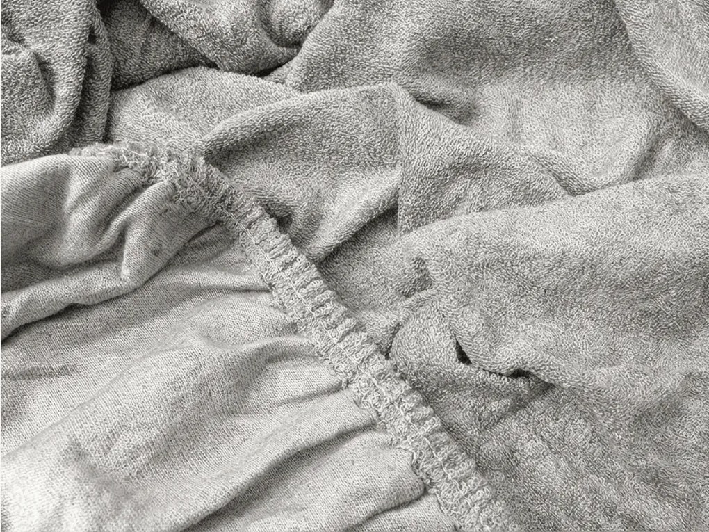 Frottír világosszürke lepedő EXCLUSIVE 200x220 cm