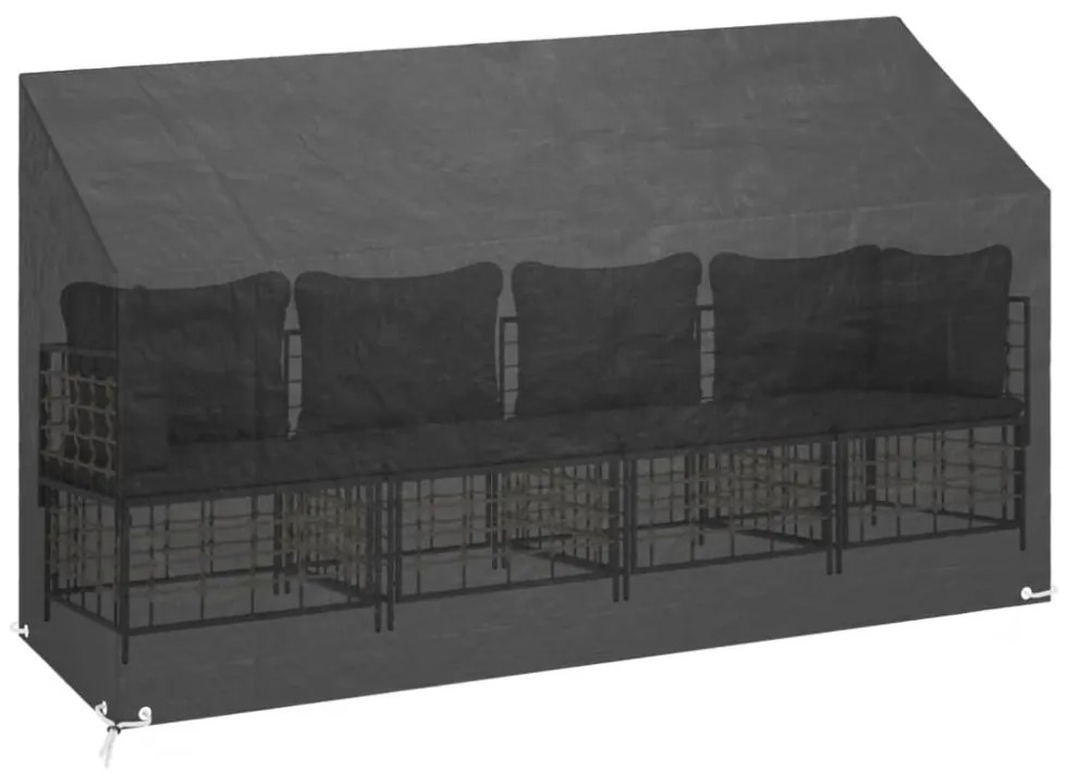 polietilén kerti pad huzat 12 fűzőlyukkal 210x70x70/88 cm