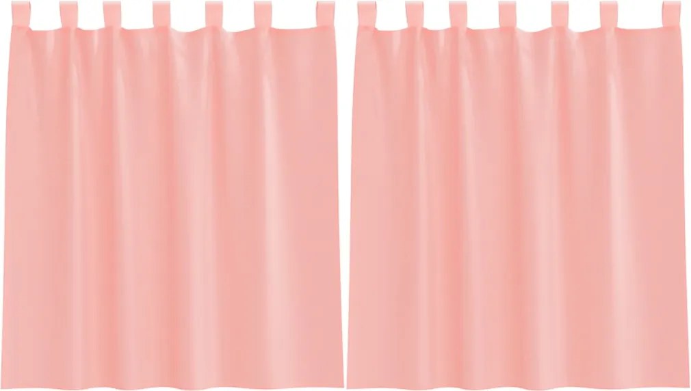 vidaXL 2 db rózsaszín fátyolfüggönyök hurokkal 140x140 cm