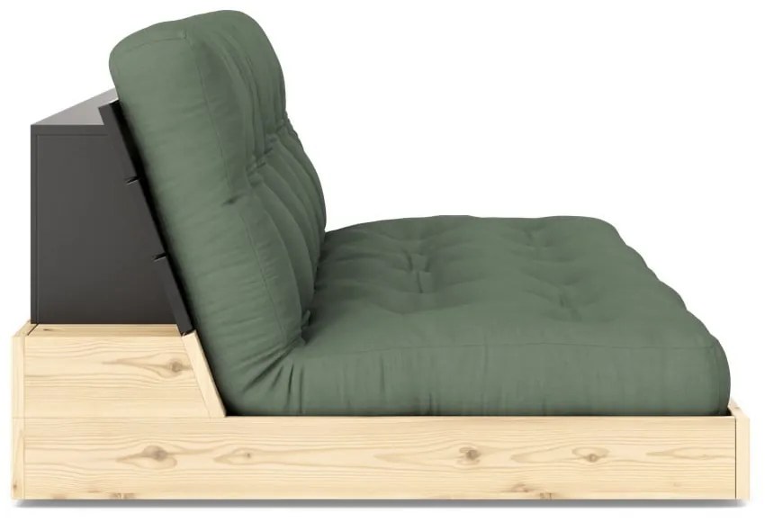 Zöld kinyitható kanapé 196 cm Base – Karup Design