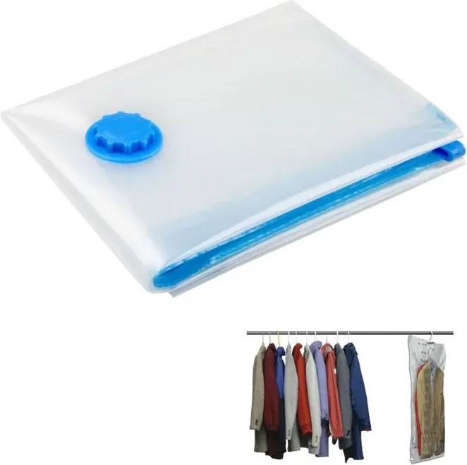 VERK Vákuumzsák szezonális ruhanemű tárolására akasztóval - 145 x 70 cm