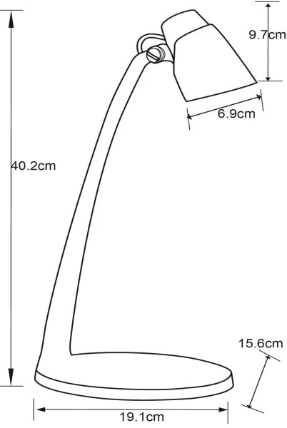 Lucide 18660/05/02 - LED Asztali lámpa LUDO LED/4,5W/230V fekete/arany