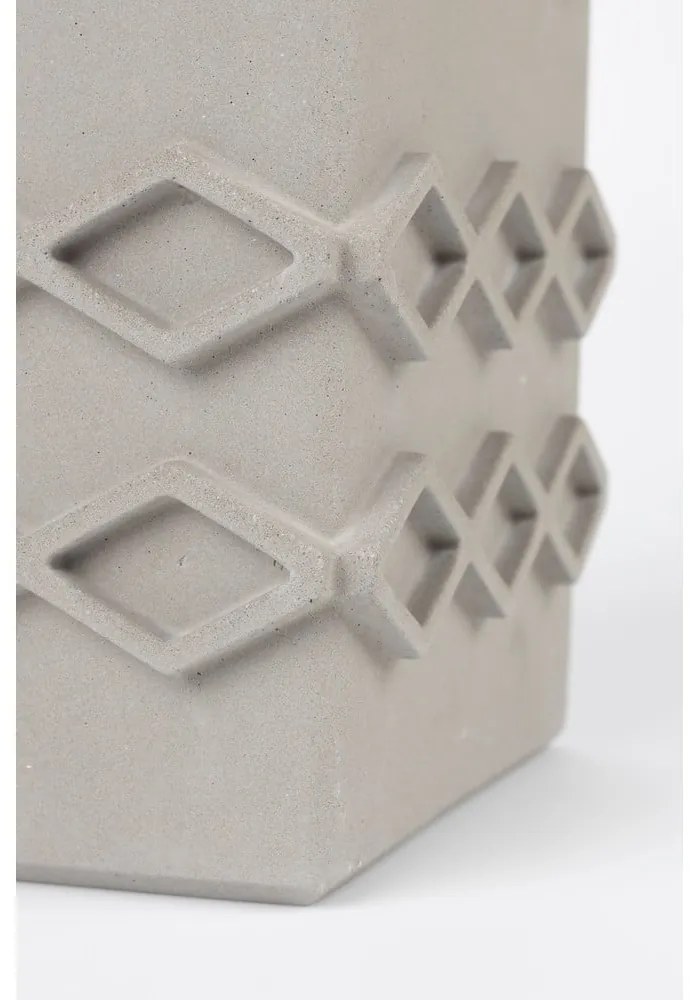 Világosszürke beton váza Graphic – Zuiver