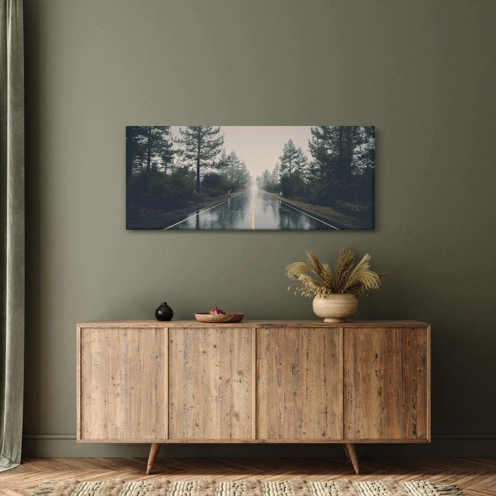 Egy út képe az esőben (120x50 cm)
