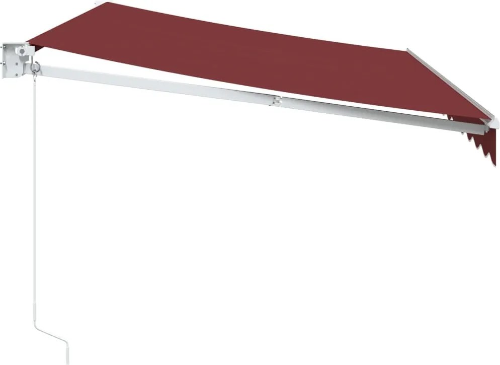Burgundi vörös kézzel kihúzható napellenző 350 x 250 cm