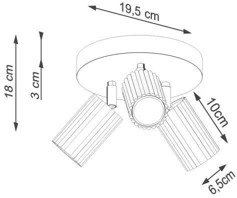 Sollux SL.1620 - Spotlámpa KARBON 3xGU10/10W/230V zöld