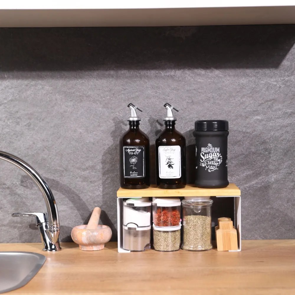 Shelves - 2 Konyhai tároló 30x14x14 Fehér N