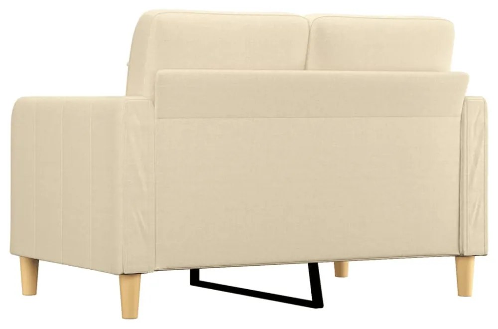 kétszemélyes krémszínű szövetkanapé 120 cm