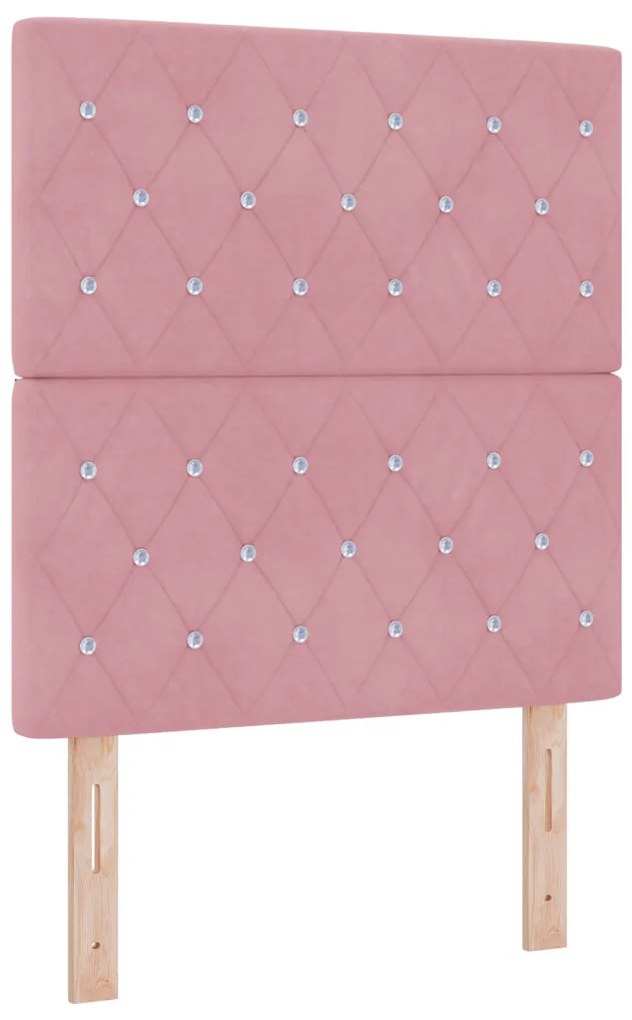 LED Fejtámla Rózsaszín 80 cm Bársony