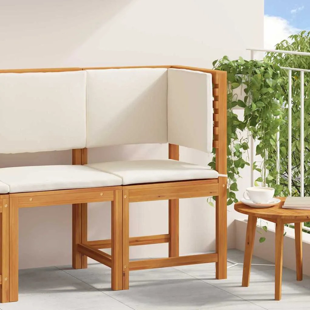 vidaXL Kerti Szék párnával Barna 50 x 50 x 91cm Tömör akácfa