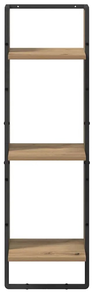 vidaXL Falpolc polcokkal Artisan tölgy 30 x 25 x 100 cm Faanyag