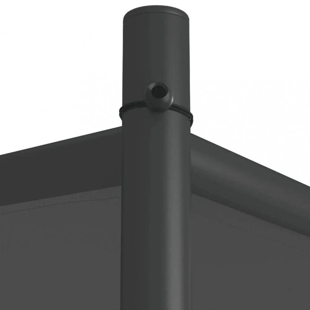 antracitszürke szövet és acél pavilon 4 x 4 m 180 g/m²