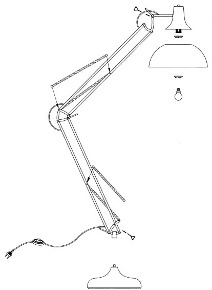 Eglo 94705 - Állólámpa BORGILLIO 1xE27/60W/230V