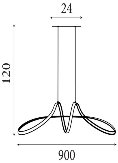 Searchlight 36524GY - LED fényerőszabályozható kábeles csillár MAISIE LED/41W/230V