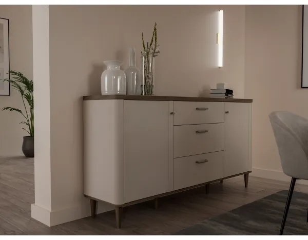 Fiókos komód VIRO, barna/bézs