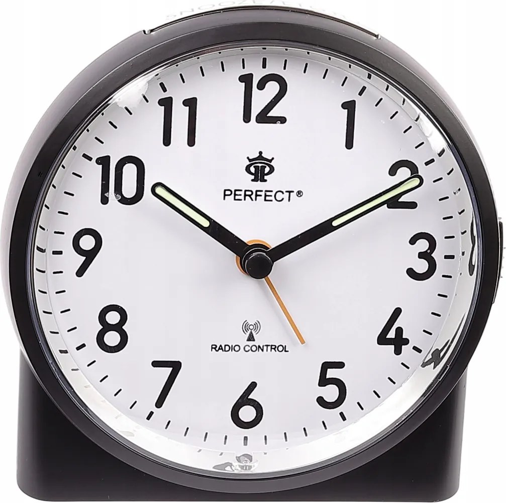 Rádióvezérelt Rádiós Kvarc Ébresztőóra Perfect PT333 Dcf Fekete
