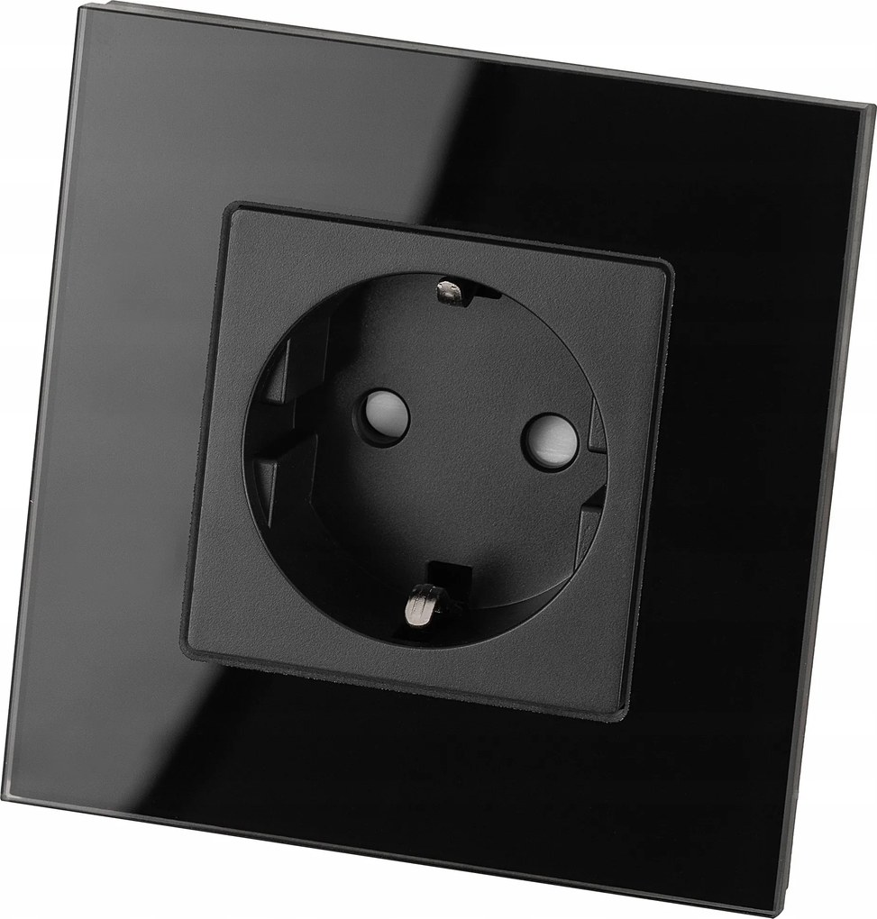 Schuko fekete aljzat földelt szett Miuun kerettel